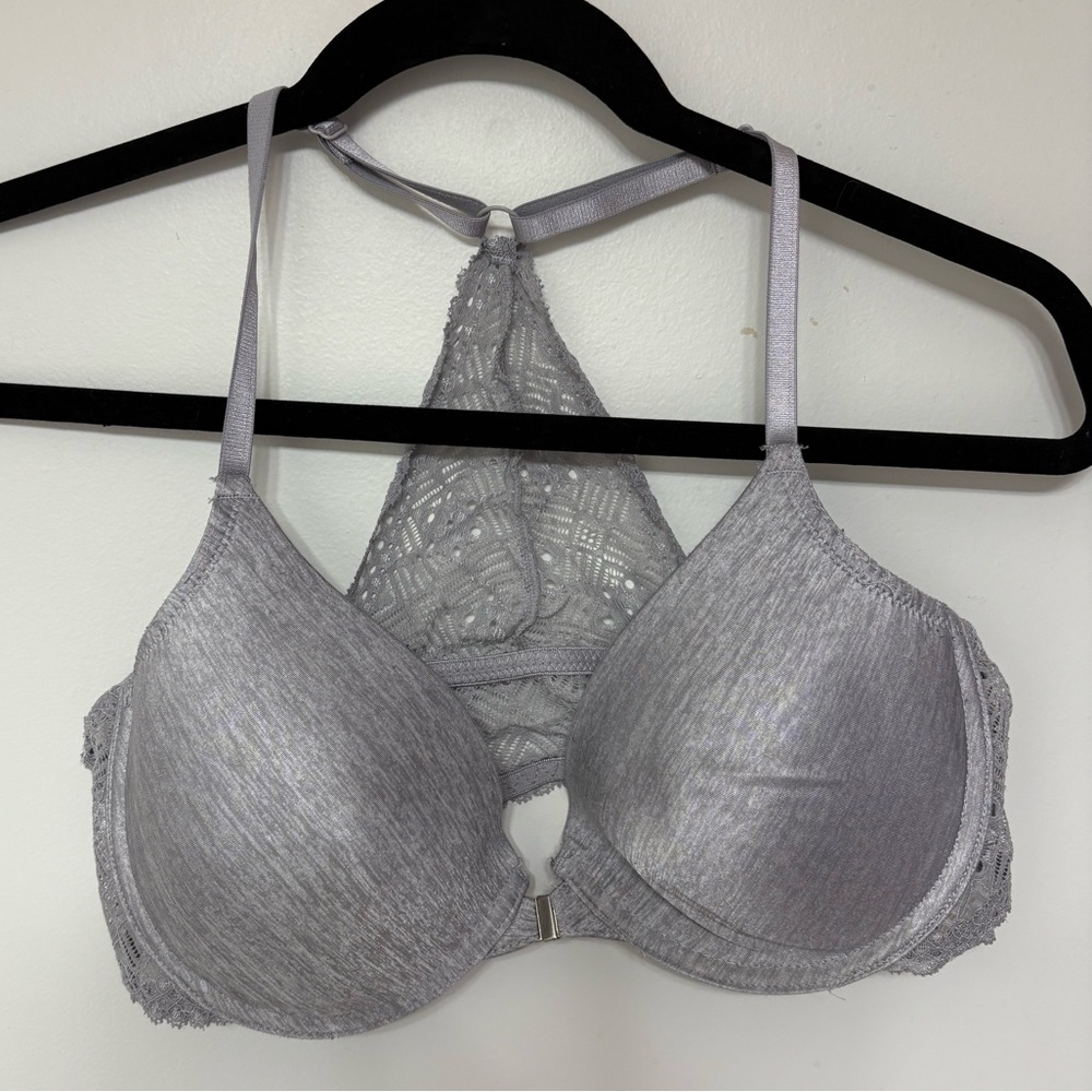 Jessica Simpson Gray Lace Bra